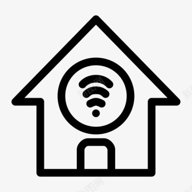 联网房屋互联网wifi图标图标