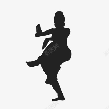婆罗塔纳泰姆舞泰米尔姿势图标图标