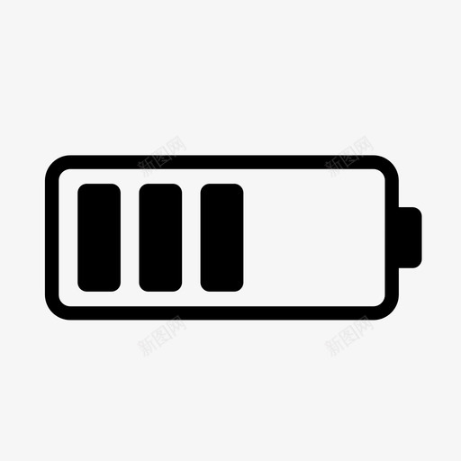 中电池蓄电池半充电图标svg_新图网 https://ixintu.com 中电池 半充电 移动用户界面 移动用户界面元素 蓄电池