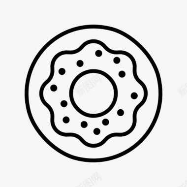 甜甜圈百吉饼面包店图标图标