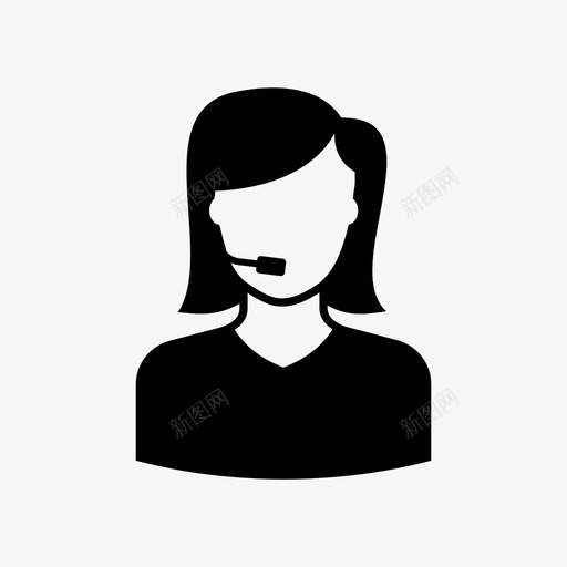 支持呼叫中心顾问图标svg_新图网 https://ixintu.com 人物图标男人和女孩的职业 反馈 呼叫中心 女孩支持 支持 电话 顾问