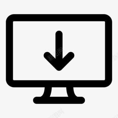监视器计算机屏幕显示计算机图标图标
