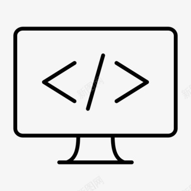 代码监视器计算机屏幕显示计算机图标图标
