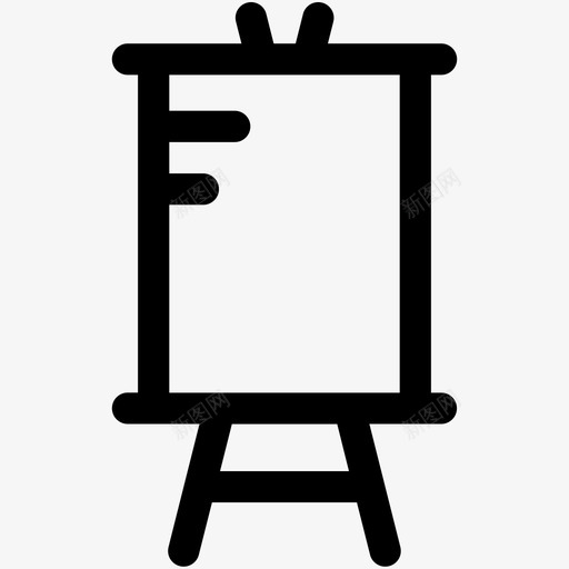 画架木头白板图标svg_新图网 https://ixintu.com 写字板 固定 学校和教育可爱的图标 展示 木头 油漆工 画架 白板 钢 黑板