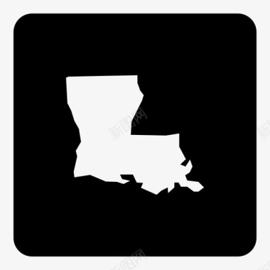 路易斯安那州美国地理位置图标图标