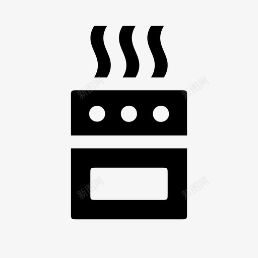 烤箱热烘焙微波炉图标svg_新图网 https://ixintu.com 微波炉 炉子 烘焙 烤箱热