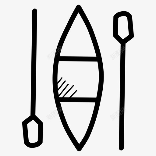 独木舟短跑划船奥运会图标svg_新图网 https://ixintu.com 划桨 划船 奥林匹克涂鸦 奥运会 独木舟短跑