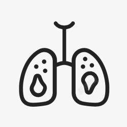肺癌肺肺癌吸烟肺炎图标高清图片