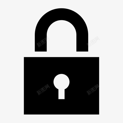 锁栏关图标svg_新图网 https://ixintu.com 关 安全 栏 连接 锁