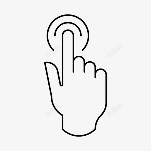 双击单击手指图标svg_新图网 https://ixintu.com 单击 双击 手势 手指