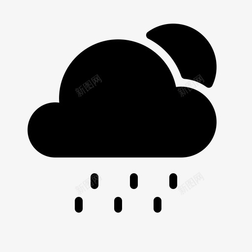 雨大气大气状况图标svg_新图网 https://ixintu.com 云 大气 大气状况 天气 雨 预报