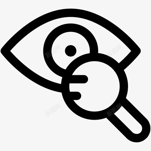 眼睛检查看阅读图标svg_新图网 https://ixintu.com 医疗和健康可爱的图标 放大镜 检查 看 眼睛检查 眼睛测试 程序 视力 阅读 预约