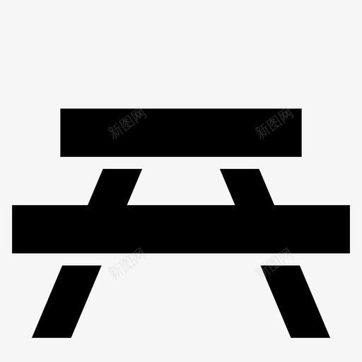 野餐长凳椅子图标svg_新图网 https://ixintu.com 休息 桌子 椅子 运动和娱乐雕文 野餐 长凳 零件