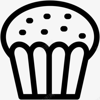 松饼面包店纸杯蛋糕图标图标