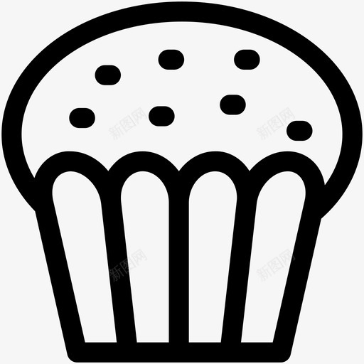 松饼面包店纸杯蛋糕图标svg_新图网 https://ixintu.com 婚礼和情人节可爱的图标 松饼 派 爱情 甜点 纸杯蛋糕 面包店