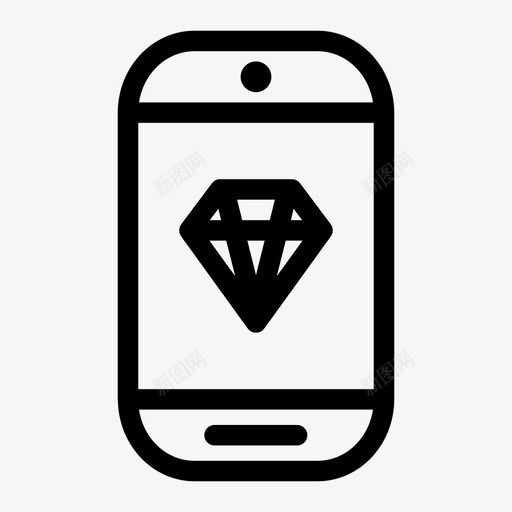 珍贵的智能手机宝石图标svg_新图网 https://ixintu.com 宝石 珍贵的智能手机