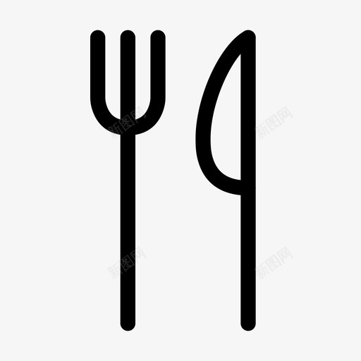 厨房用具叉子刀子图标svg_新图网 https://ixintu.com dottie 刀子 厨房用具 叉子 餐具