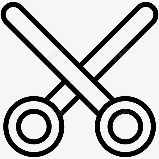 剪刀切割工具用户界面轮廓图标svg_新图网 https://ixintu.com 切割工具 剪刀 用户界面轮廓图标