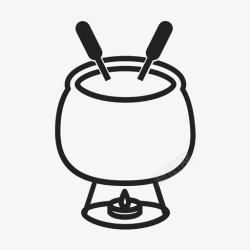 巧克力火锅巧克力火锅巧克力配方融化巧克力图标高清图片