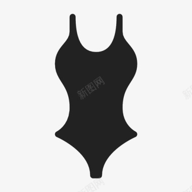 泳衣衣服一件套图标图标