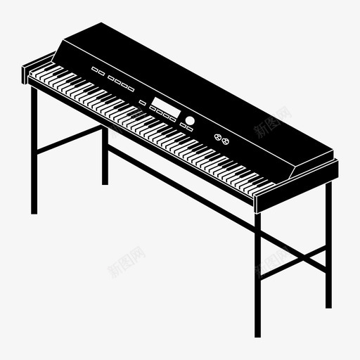 钢琴键盘乐器音乐图标svg_新图网 https://ixintu.com 乐器 钢琴键盘 音乐