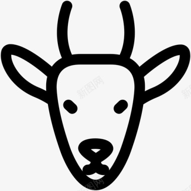山羊动物羚羊图标图标