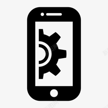 智能手机齿轮iphone搜索引擎优化图标图标