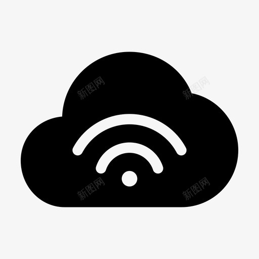 云同步存储上传图标svg_新图网 https://ixintu.com wifi 上传 云同步 存储 移动字形