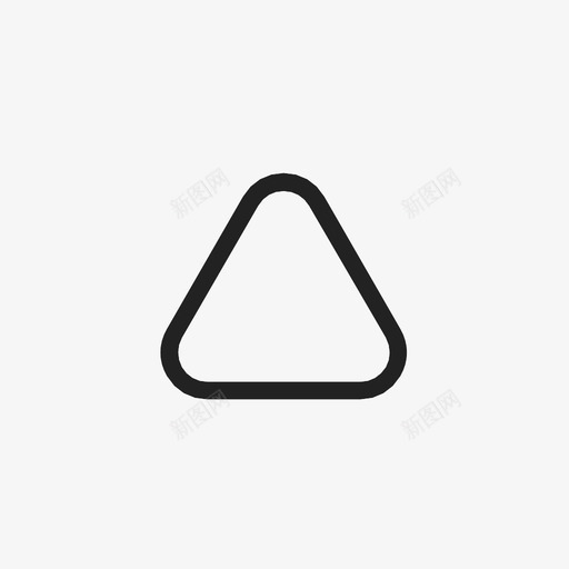 圆角三角形箭头按钮图标svg_新图网 https://ixintu.com 向上 圆角三角形 形状 按钮 箭头