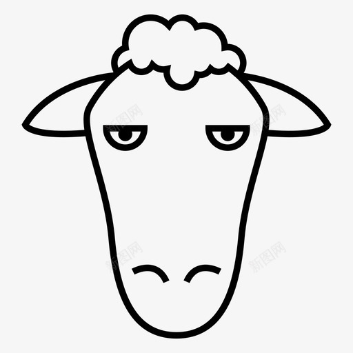 羊头愤怒动物图标svg_新图网 https://ixintu.com 动物 愤怒 羊头 羊毛 羊肉 食物 食物和饮料