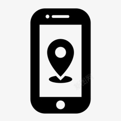 iphone导航智能手机地图pin手机位置智能手机地图图标高清图片