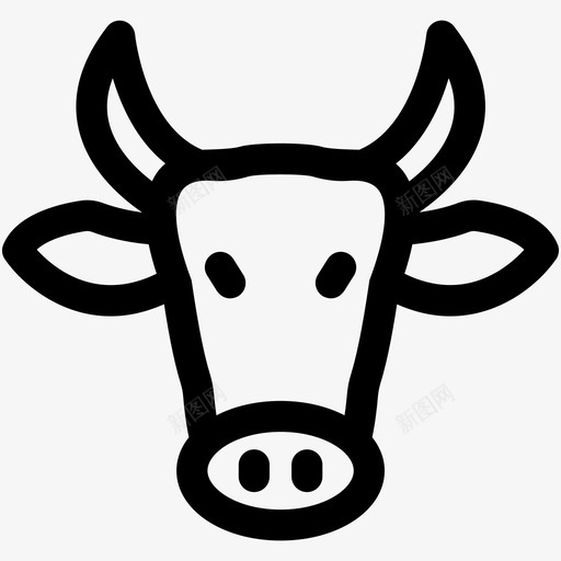 牛1动物图标svg_新图网 https://ixintu.com 1 动物 动物和鸟可爱的图标 牛