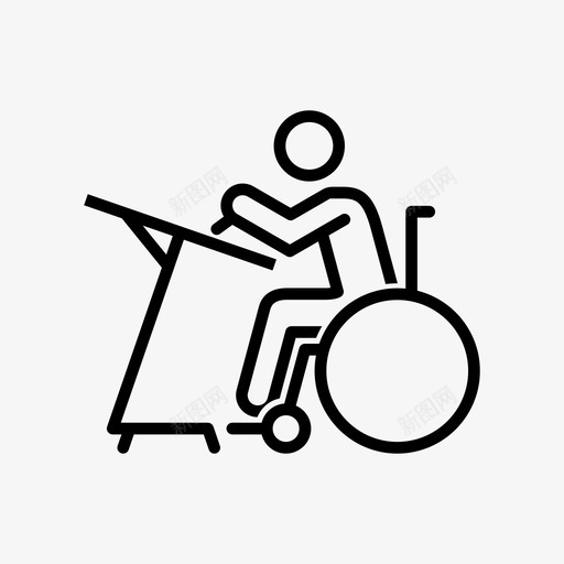 书写无障碍人图标svg_新图网 https://ixintu.com 书写 人 作家 无障碍 轮椅 轮椅上