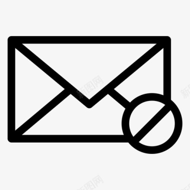 电子邮件被拒绝计算机邮件信封图标图标