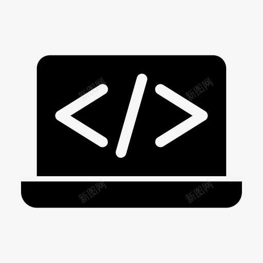 笔记本电脑笔记本电脑代码图标svg_新图网 https://ixintu.com 笔记本电脑 笔记本电脑代码