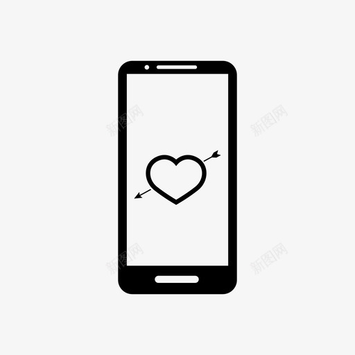 手机爱接收留言图标svg_新图网 https://ixintu.com 关心 发送 在爱 心 感觉 手机爱 接收 留言