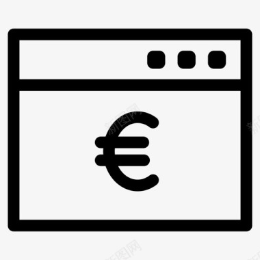 货币化网站欧元图标图标
