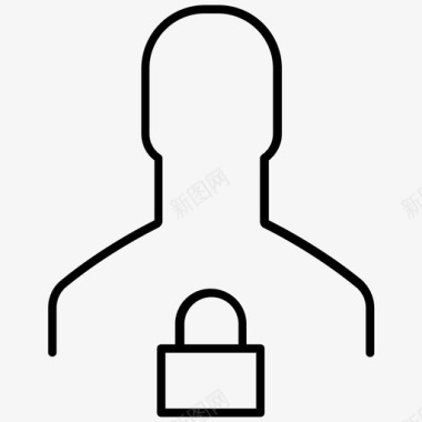 隐私锁定帐户私人图标图标