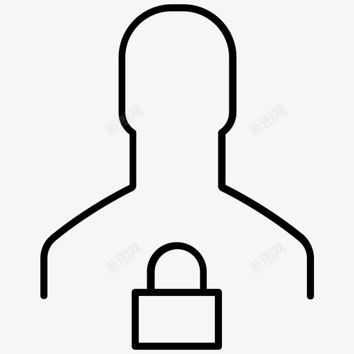隐私锁定帐户私人图标svg_新图网 https://ixintu.com 商业搜索引擎优化超薄 安全 私人 锁定帐户 隐私