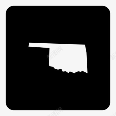 俄克拉何马州美国位置图标图标