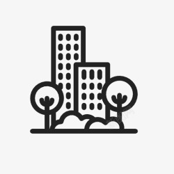 住宅公园建筑物公园办公室图标高清图片