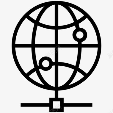 互联网服务器地球仪主机图标图标