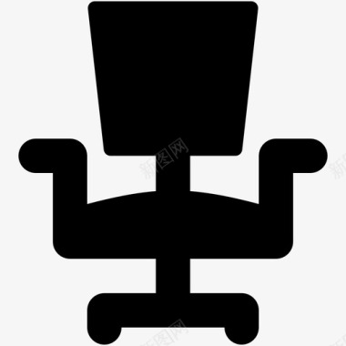旋转椅办公椅图标图标