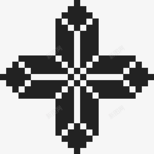 撒丁十字艺术装饰图标svg_新图网 https://ixintu.com 像素 撒丁十字 自然 艺术 装饰