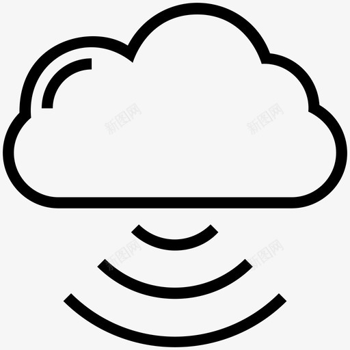 wifi区域icloudwifi信号图标svg_新图网 https://ixintu.com icloud wifi信号 wifi区域 云数据技术轮廓图标 无线保真度 无线网络