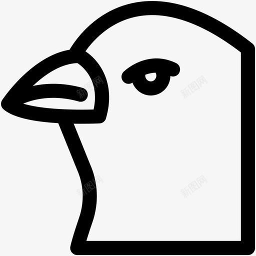 鸽子鸟鸽科图标svg_新图网 https://ixintu.com 动物和鸟类可爱的图标 家庭 短脖子 细长的喙 鸟 鸽子 鸽子脸 鸽科
