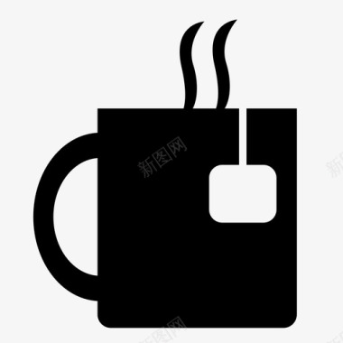 茶早餐杯子图标图标