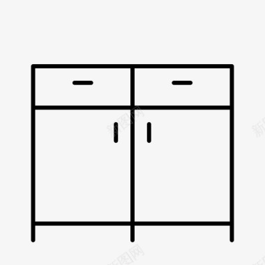 餐具柜环境建筑图标图标