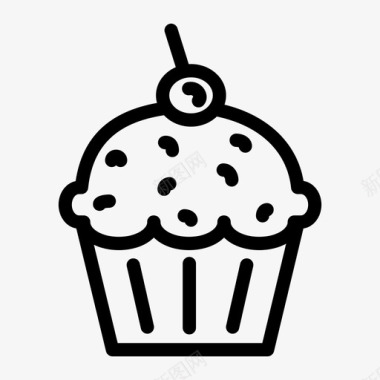 纸杯蛋糕甜点糖霜图标图标