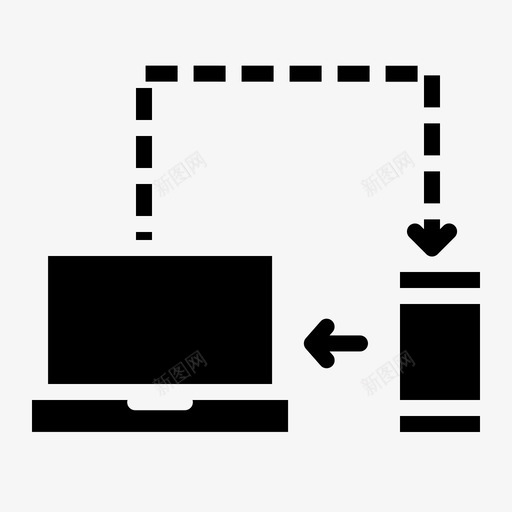 传输计算机连接性图标svg_新图网 https://ixintu.com 传输 同步 移动 网络 联网和共享扎实 计算机 连接性